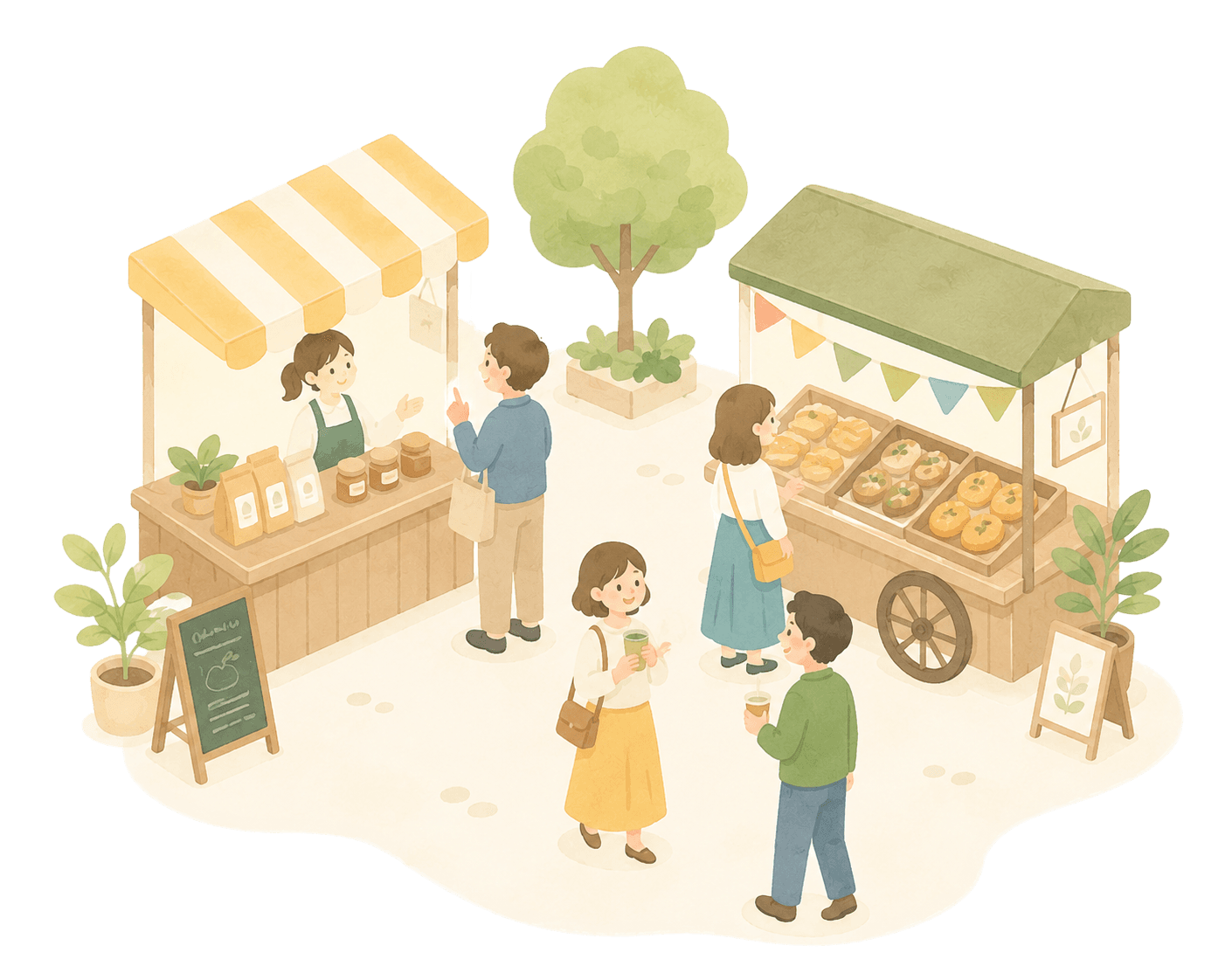 市場のイラスト